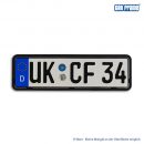 Kennzeichen/Nummernschild in einer CarFrame® Grundplatte - B-Ware