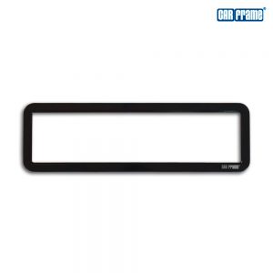 Carframe® Kennzeichenhalter - Schwarz glänzend - Mit Marken Applikation
