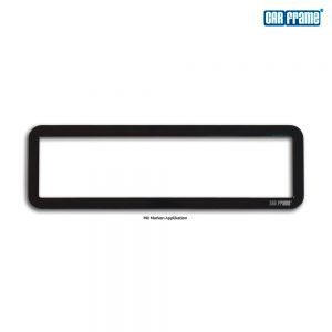 Carframe® Kennzeichenhalter - Schwarz glänzend - Mit Marken Applikation